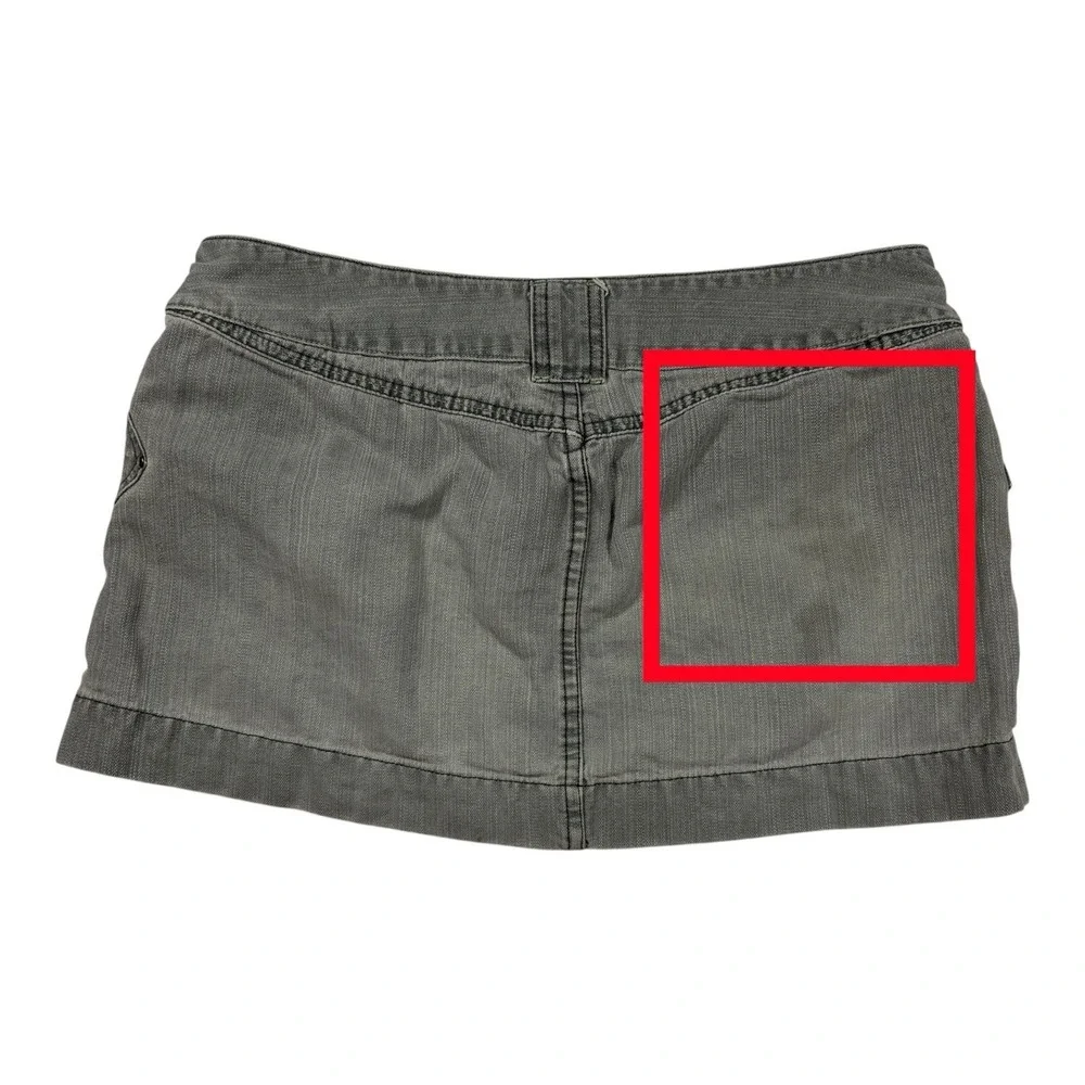 Y2k Diesel Gray Mini Skirt 31 Vintage Model Off Duty Grunge - Picture 2 of 6